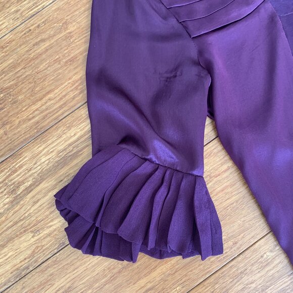 Hannah Jo 2-piece Amethyst Silk Charmeuse Cocktail Dress Womens M ~2008 - Picture 3 of 15